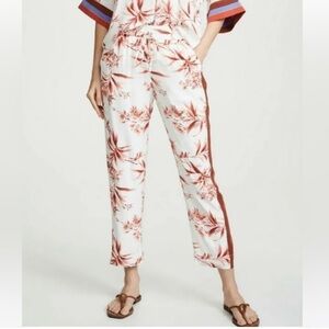 Joie Quisy Floral Print Pants with Side Stripe XS